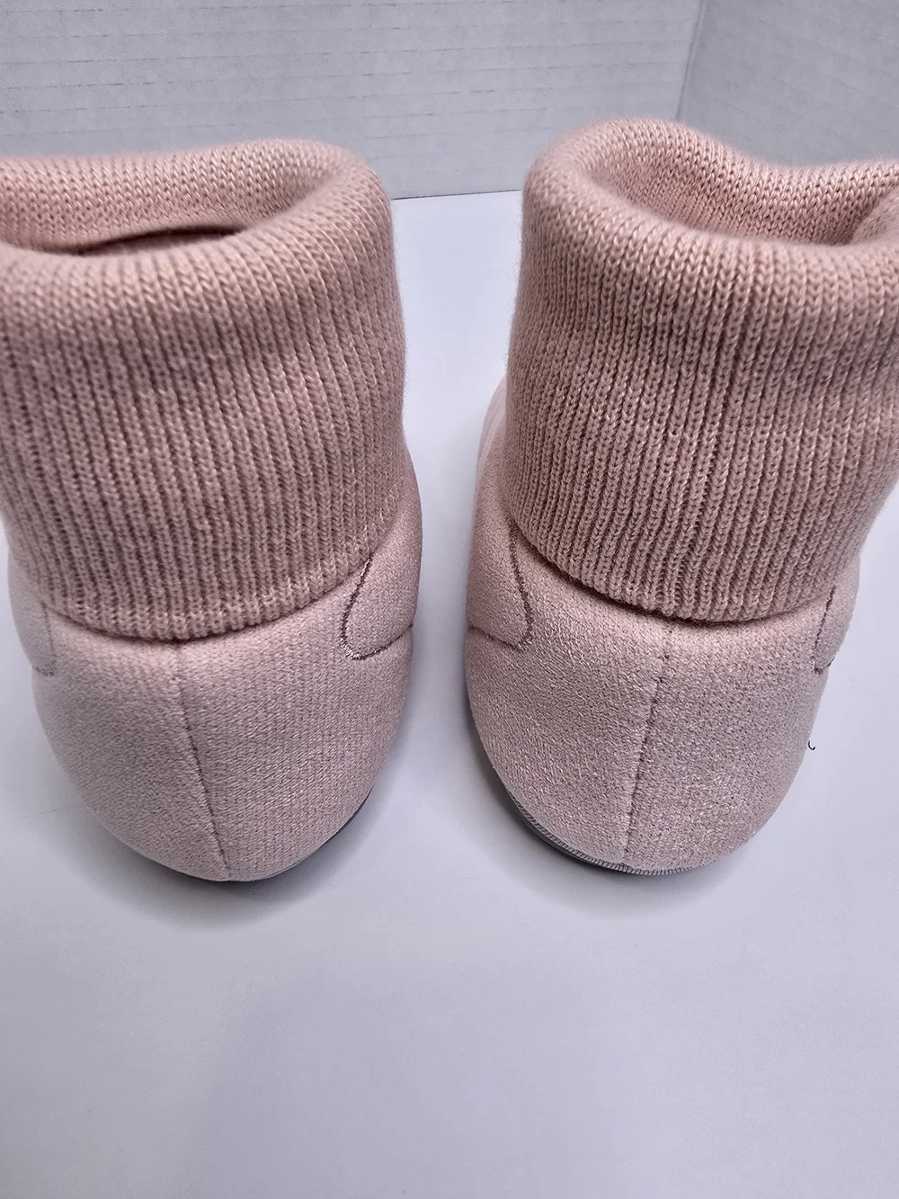 Toddler Pink Bear Knit Bootie Slippers - Cozy Indoor Slip-Ons